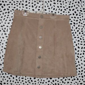 Express Swede Button Up Skirt